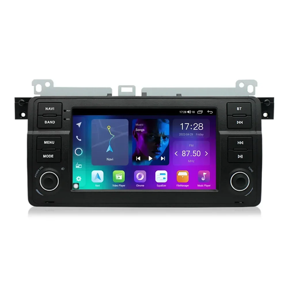 Android Auto Stereo CarPlay 7 Inch Car Stereo 2K Diamond Screen Car Radio Auto 4G LTE DSP Car Stereo For  E46 2001-2005