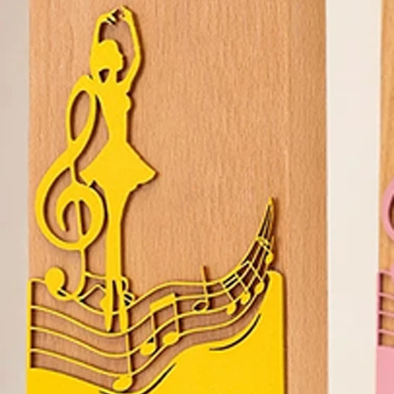 Customized Metal Music Wooden Trophy, Dancing, Singing, Notes, Children's Competition Award, Memorial Gift, Home Decoration, 1pc