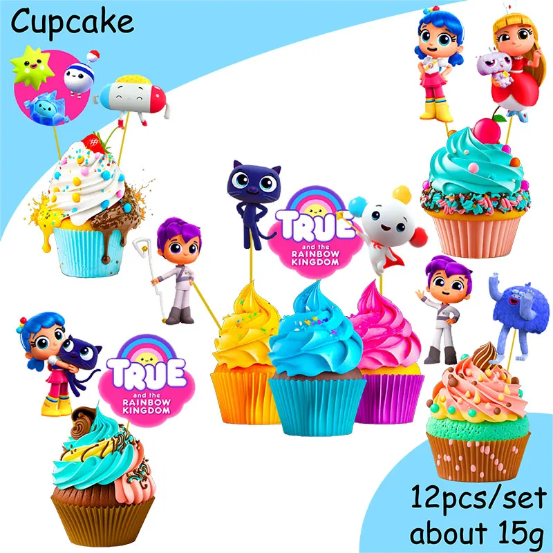 لوازم الحفلات ذات الرسوم المتحركة الحقيقية ومملكة قوس قزح أدوات المائدة العلوية للأطفال والرضع والبنات لتزيين حفلات أعياد الميلاد وحفلات استقبال المولود الجديد #5