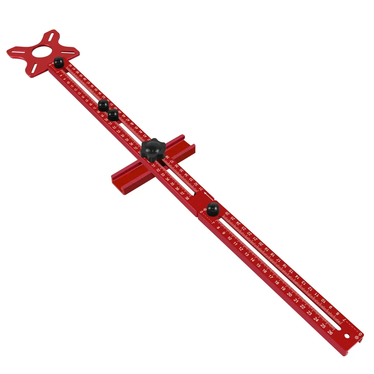 Erweiterte 3-in-1-Fräser-Rillenhalterung, 9–61 cm Radius-Fräser-Kreisschneidvorrichtung, Aluminium-Schrank-Hardware-Vorrichtung für Holzarbeiten – Detail 8