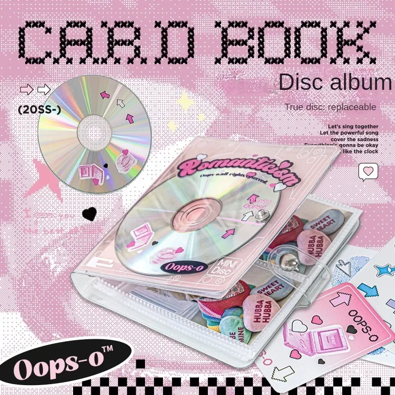 Retro CD Kpop Photocards Collect Book Binder A7 Notebook Cover Diary Agenda Planner Stationery Photo Album Set