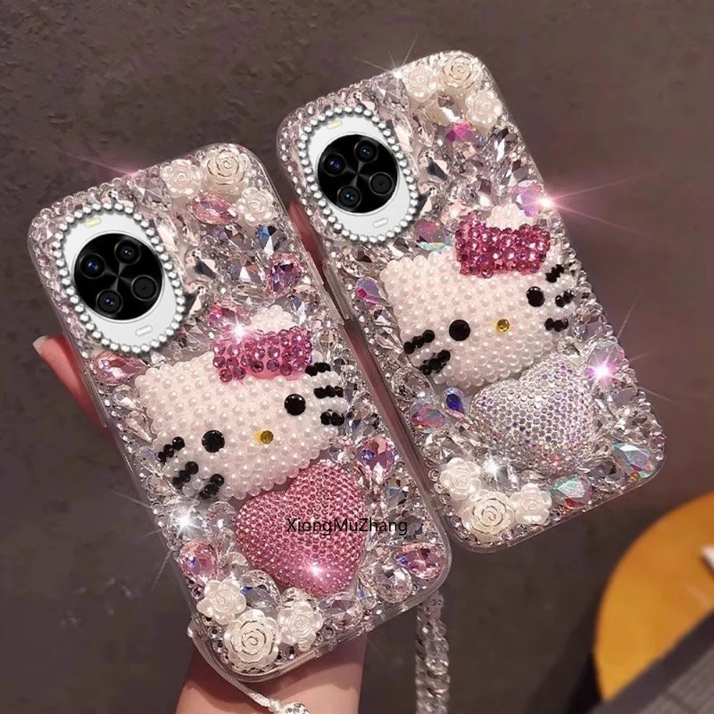 Hello Kitty Strass-Handgelenkschlaufen-Hülle für Huawei Pura 80 70 Pro Ultra P60 P50 Mate 80 Pro Max 70 60 50 Nova 11 12 13 14 15 – Detail 3