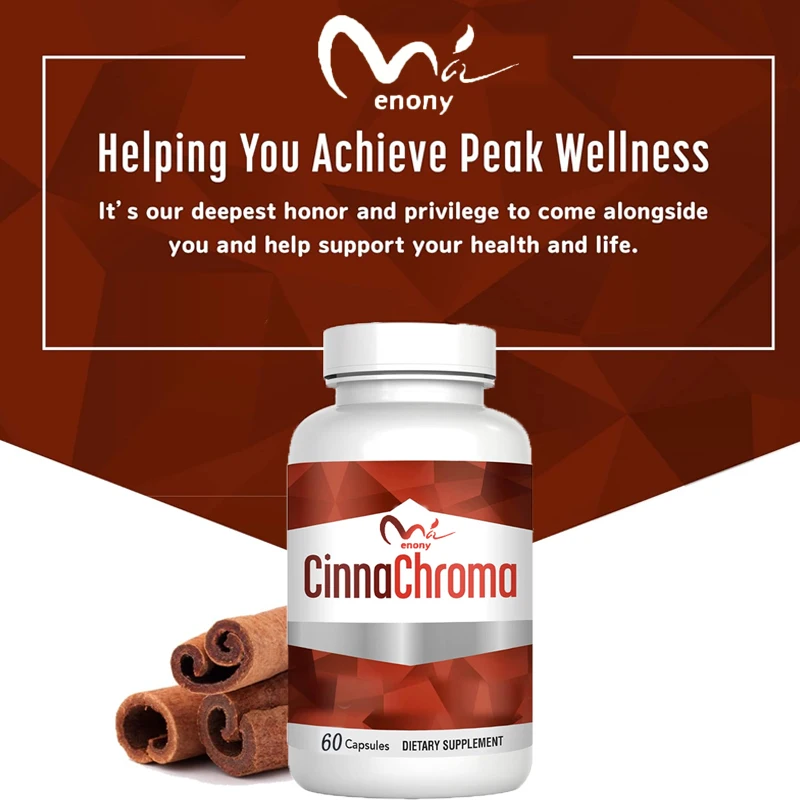 CinnaChroma 60 Cinnamon Capsules - Contains Chromium and Vanadium Pyridinate to Support Metabolic Cardiovascular Health