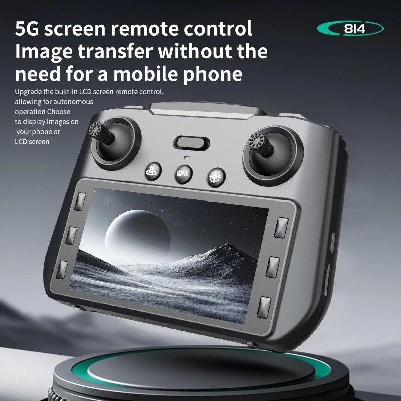 신형 814 GPS 드론 전문가용 8K 카메라 4축 항공 촬영 대형 화면 리모컨 브러시리스 5G WIFI FPV 드론