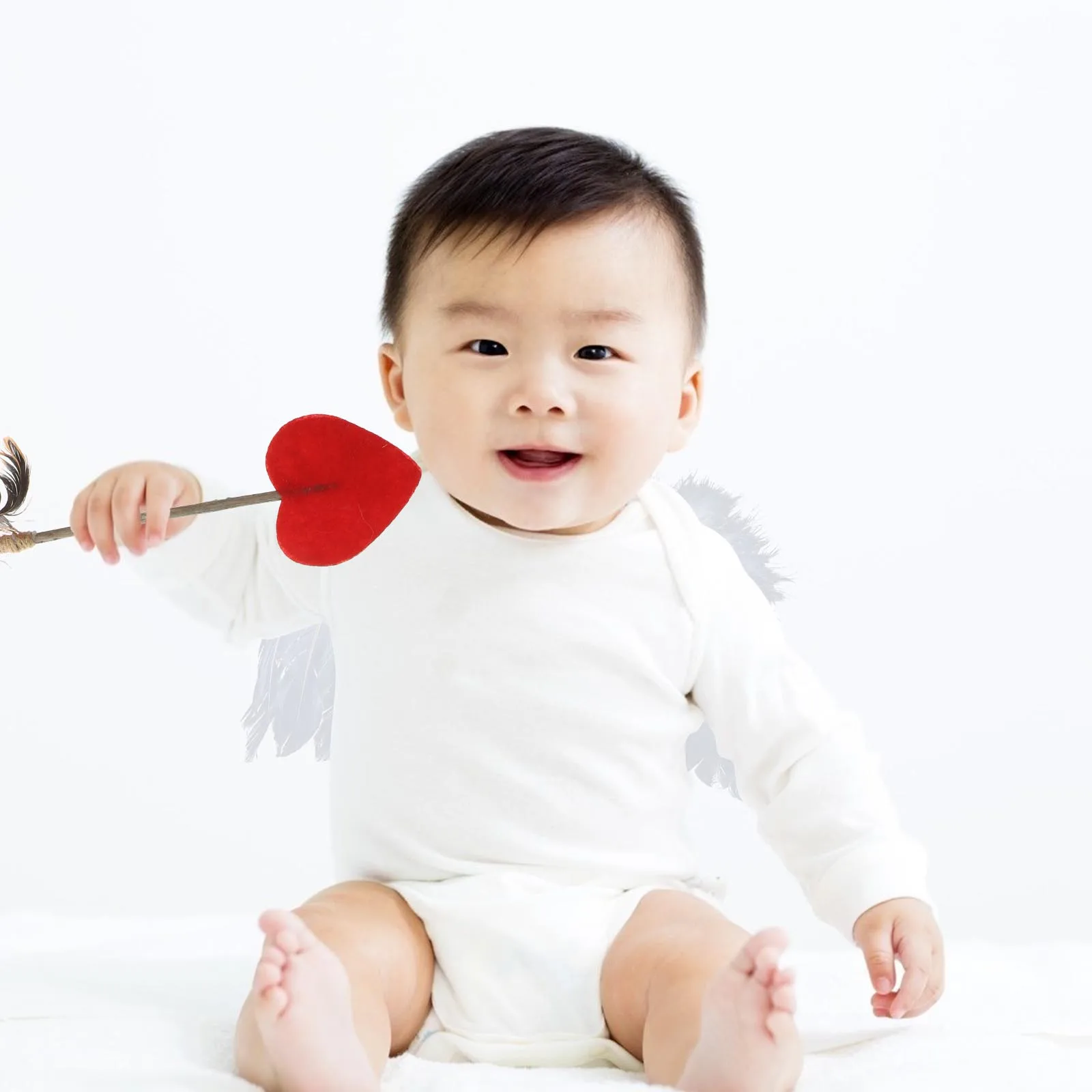 

1 set Angel Decorative Angel Props Wings for Baby 0-12M Photography Props Safe Plume Wood Material Reusable Halloween Gifts