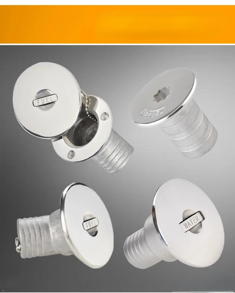 Marine Fuel Filler Filling Pipe End Yacht Fishing Boat Speedboat Sailboat RV 316 Stainless Steel Hardware Accessories Components