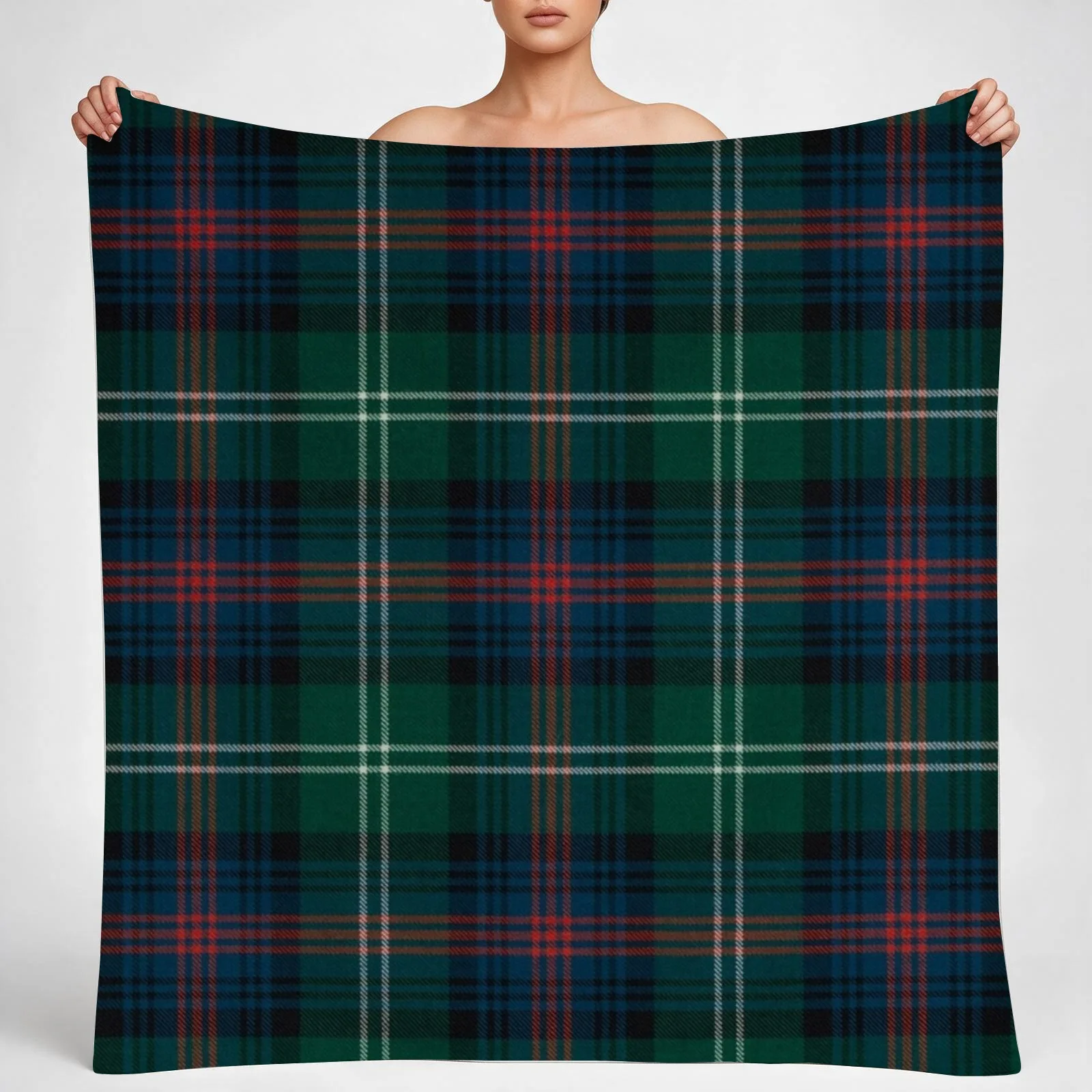 Sutherland Scottish Tartan Throw Blanket couch cozy soft plush fuzzy picnic outdoor blanket