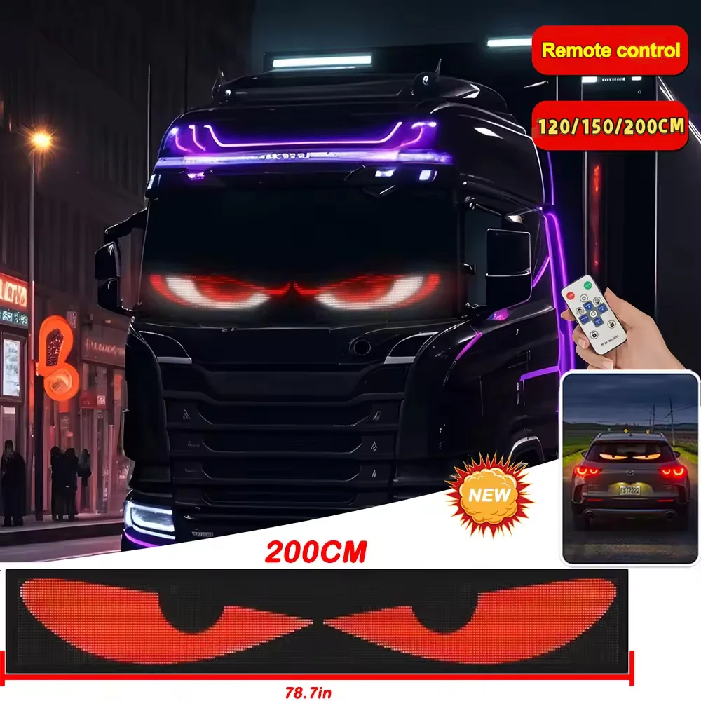 Truck windshield Sign Board control flexible led eye animation display smart scrolling message eye Soft LED for trucks light