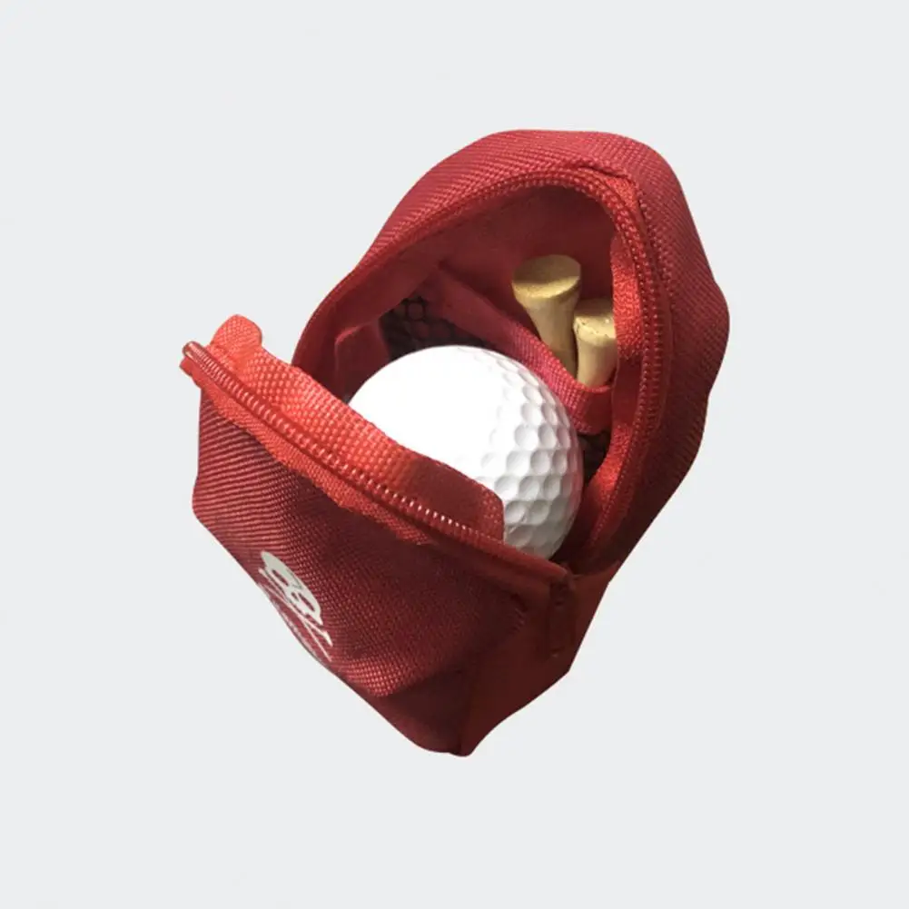 Golf Ball Carry Bag with Hook Waist Pouch Golf Tee Holder Pouch Golf Ball Storage Bag for Holding 2 Golf Balls Golf Accessories