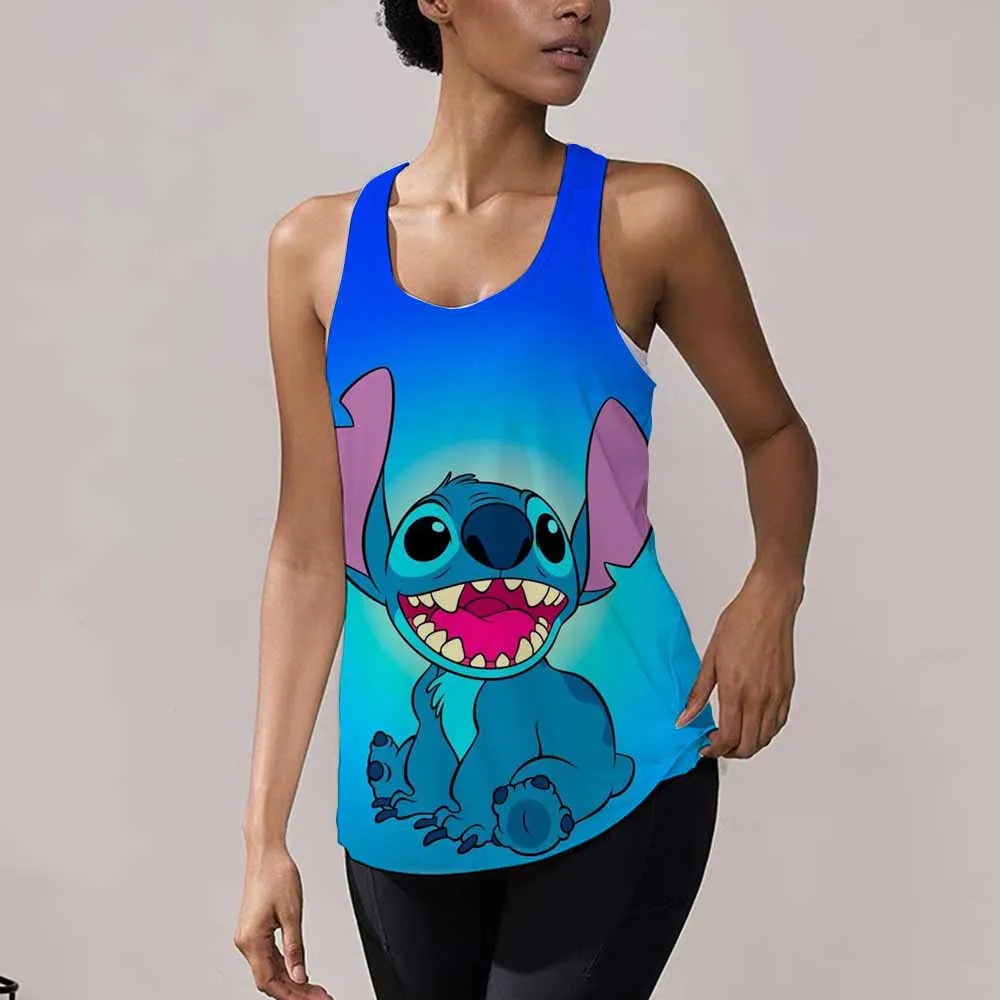 

Disney Lilo&Stitch Printed Fun Women's Tank Top Fashion Loose Tank Top 90s Women's Summer T-shirt Top Women's Wear