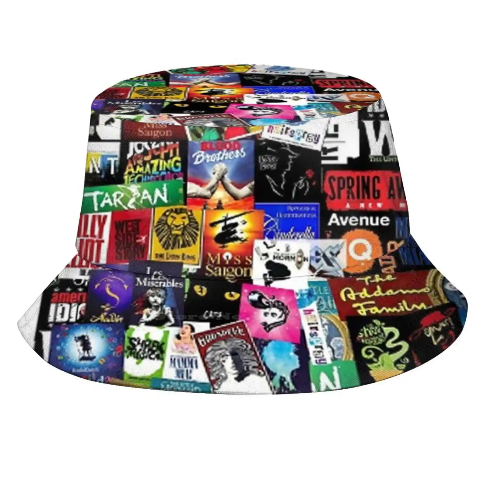 Theatre Bucket Hat Beach Tourism Hats Breathable Sun Cap Jumper Jacket Birthday Friend Xmas Christmas Holiday Cats Dogs Shows