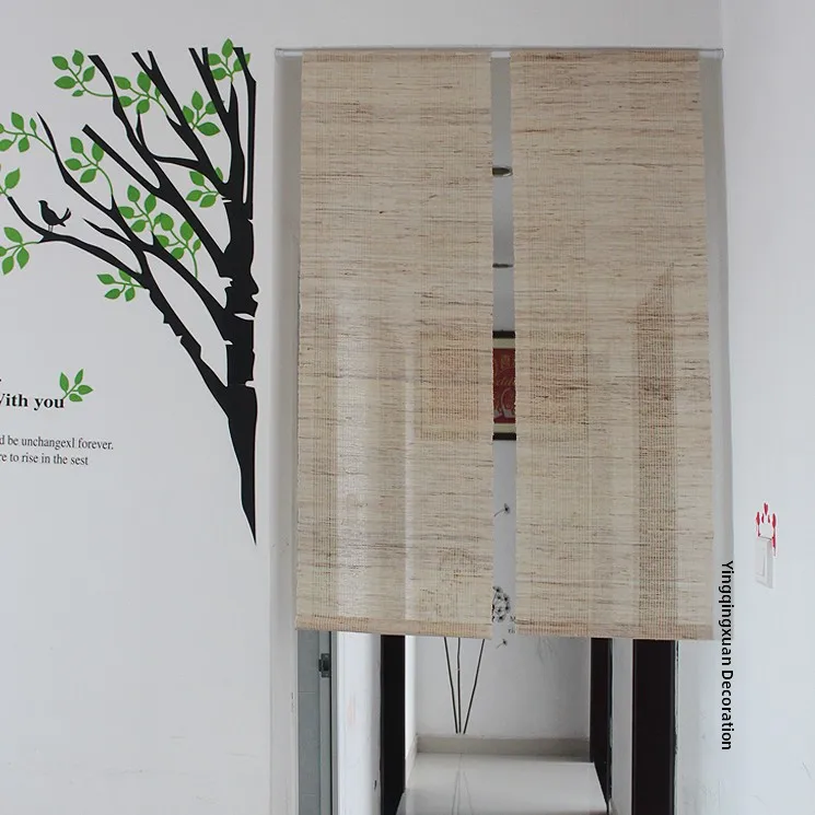 

Декоративная дверная штора из конопли с легкой установкой, светопропускающая, в стиле дзен, без необходимости сверления отверстий