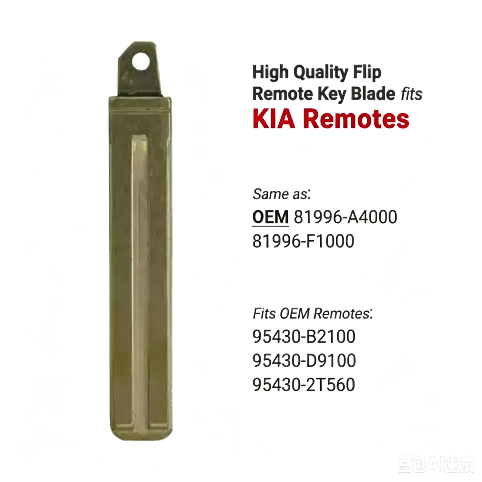10pcs Flip Remote key Blade for 2013-2022 Hyundai Kia / Remote Flip Key Blade / KK10 TOY48 PN: 81996-A4000