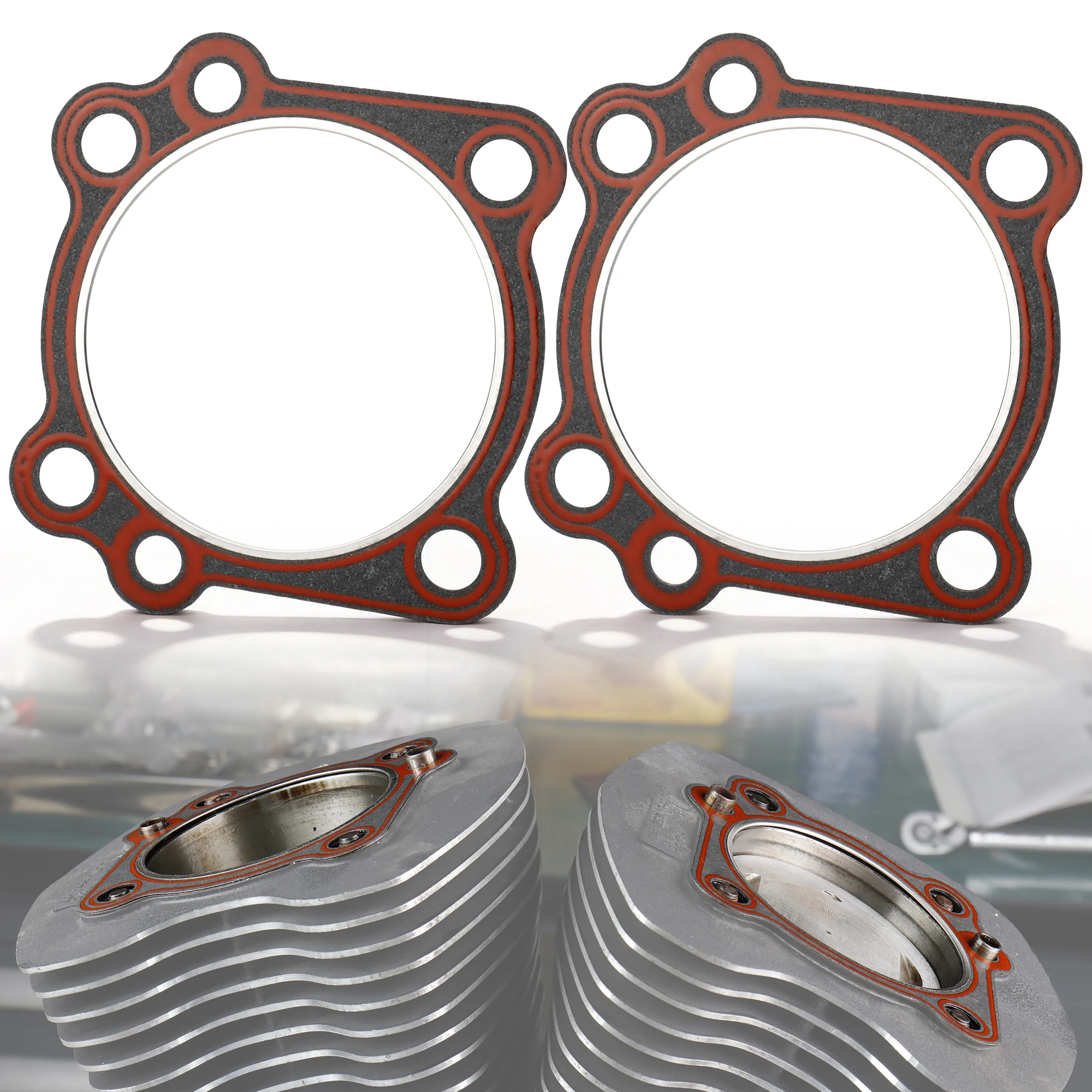 

Twin Cam Cylinder Head Gaskets Kit for Harley Twin Cam95/103CI Dyna Softail Touring, 2PCS