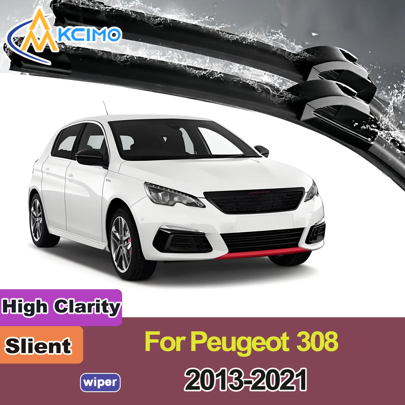 

2PCS New Front Windshield Wiper Blade for Peugeot 308 T9 2013-2021 Front Windshield Auto Wipers Blade Accessories 2021 2020 2019