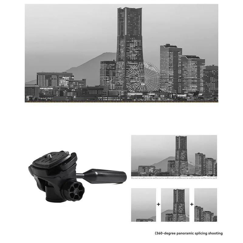 ABZW 3D Camera Phone Tripod Tripod DSLR For Monopod 3/8" 1/4"Thread With Quick Release Plate