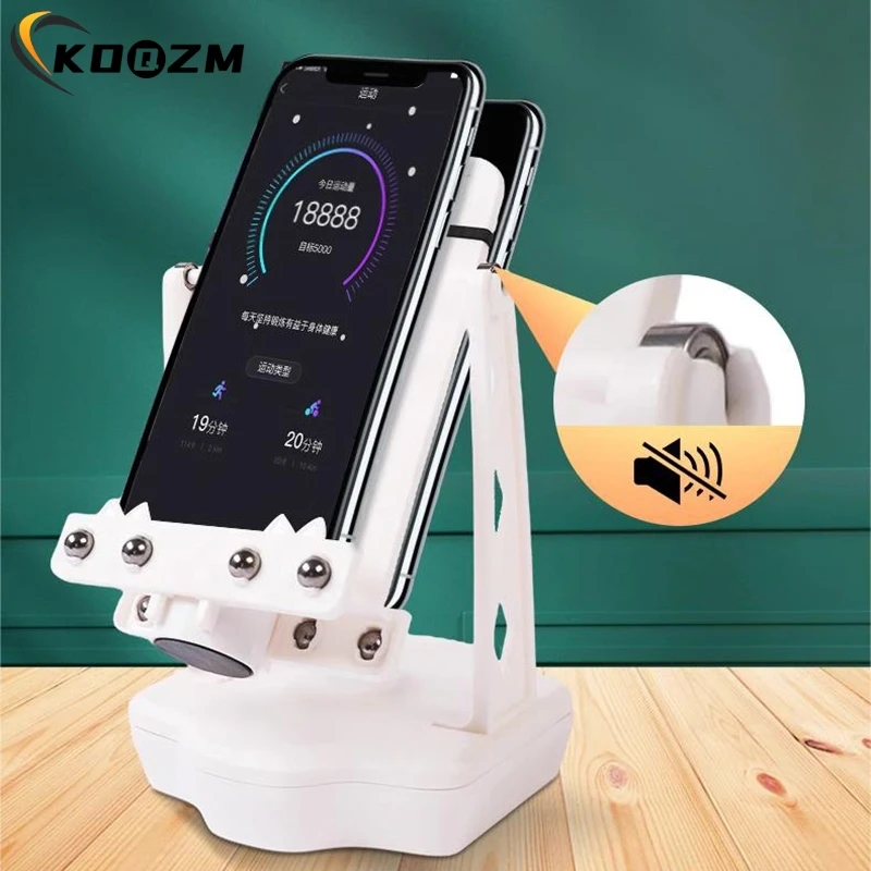 For Phone Desk Walking Swing Shaker Mobile Phone Stand Holder Automatic Swing Shake Phone Wiggler Pedometer Brush Stepper