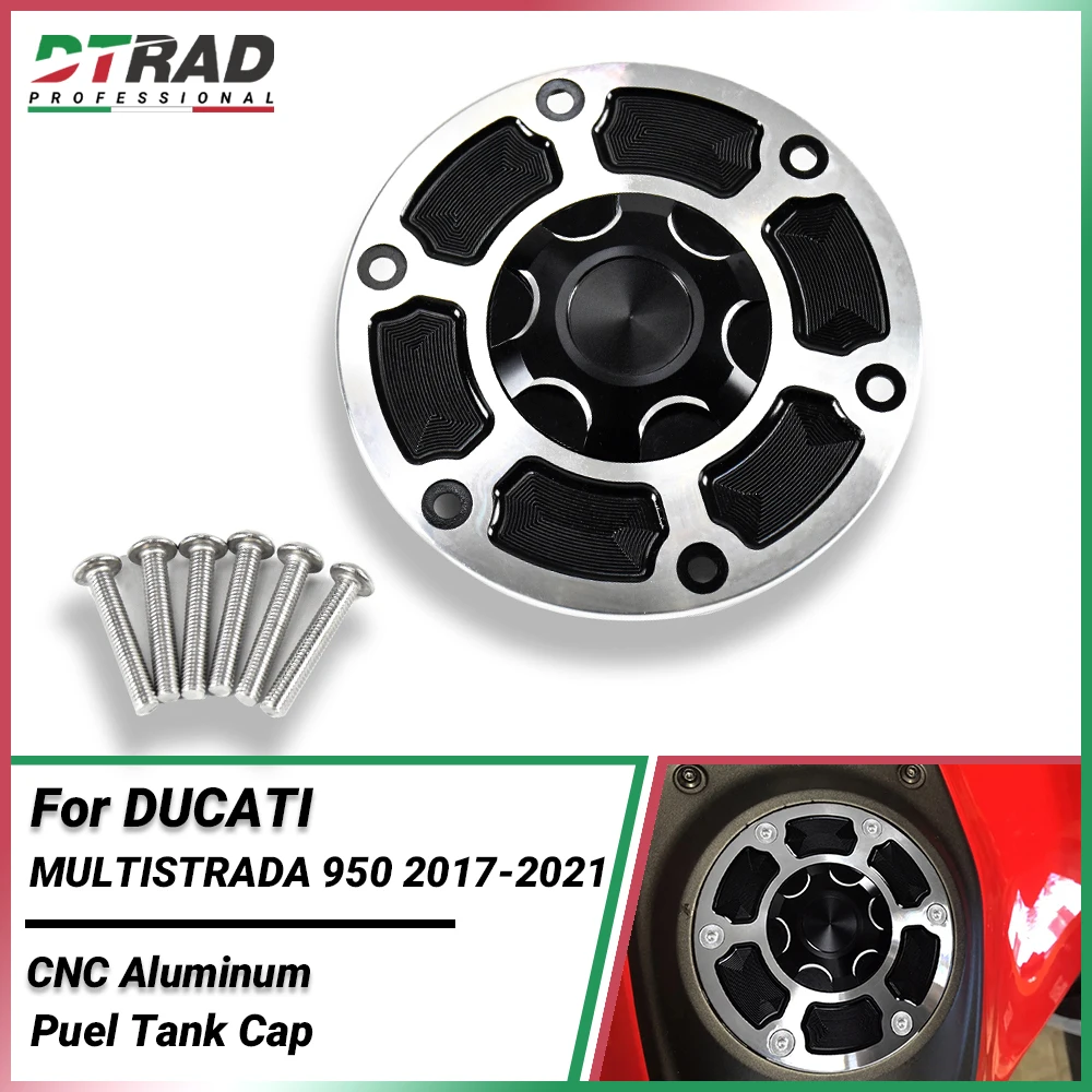 For DUCATI MULTISTRADA 950 2017-2021 DIAVEL 1260 19-23 High quality motorcycle accessories CNC Aluminum Keyless Fuel Tank Cover