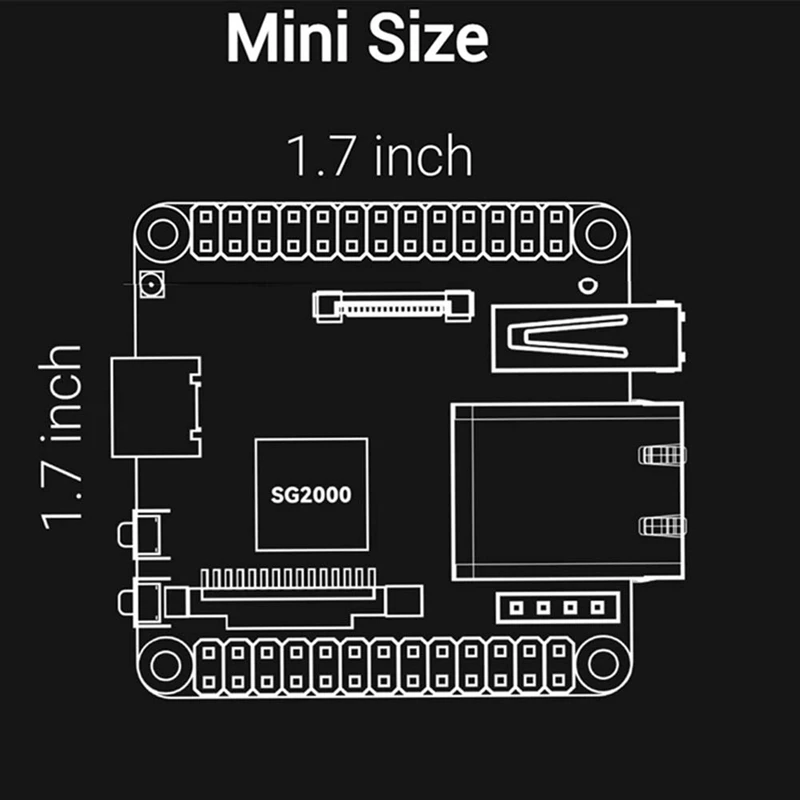 Milk-V Duo S Development Board, C906 RISC-V ARM Suporte One-Click Switching, ARM, RISC-V Startup, versão básica