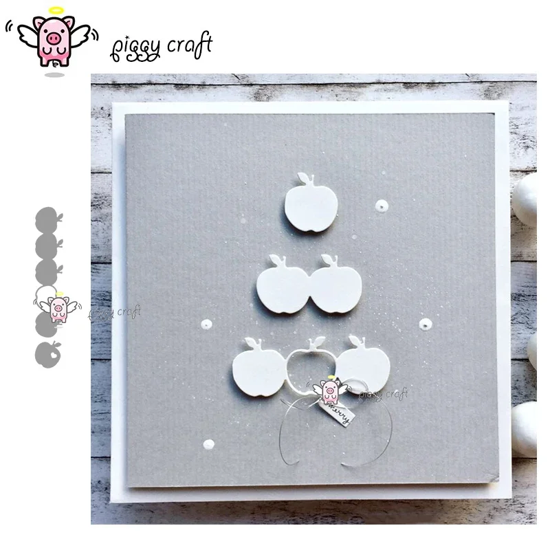 Piggy Craft metal cutting dies cut die mold a row of apples heart Scrapbook paper craft album card punch knife art cutter die