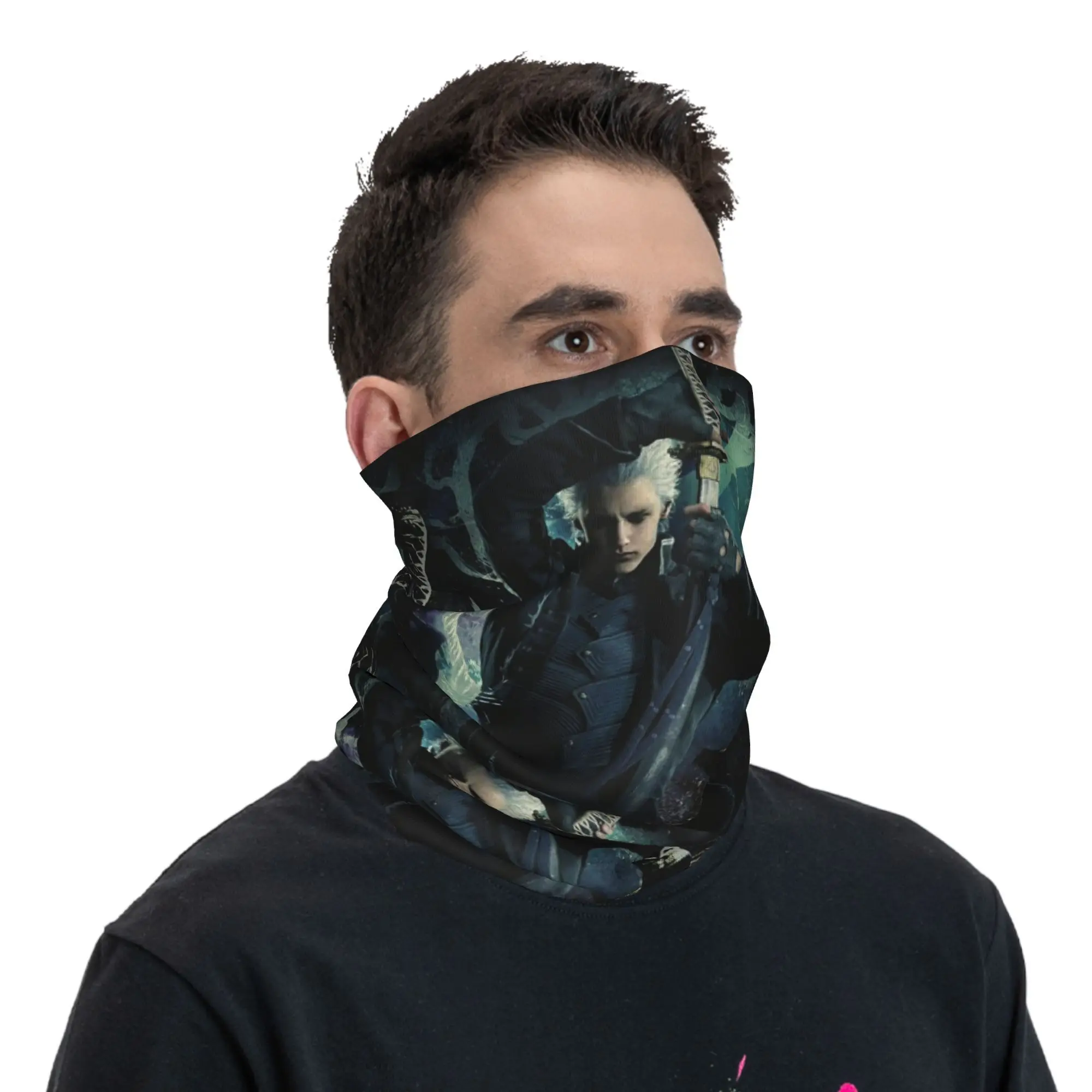 فيرجيل من الشيطان قد يبكي سيري باندانا الرقبة الجراب مطبوعة وشاح سحري متعدد الوظائف عقال الرياضة في الهواء الطلق للرجال والنساء