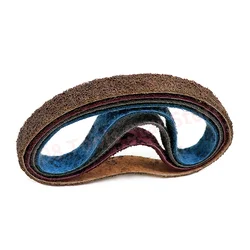 10PCS 330 * 10mm Non-woven Nylon Abrasive Sanding Belts 150-600 Grits Sanding Bands Coarse to Fine for Stainless Steel Deburring