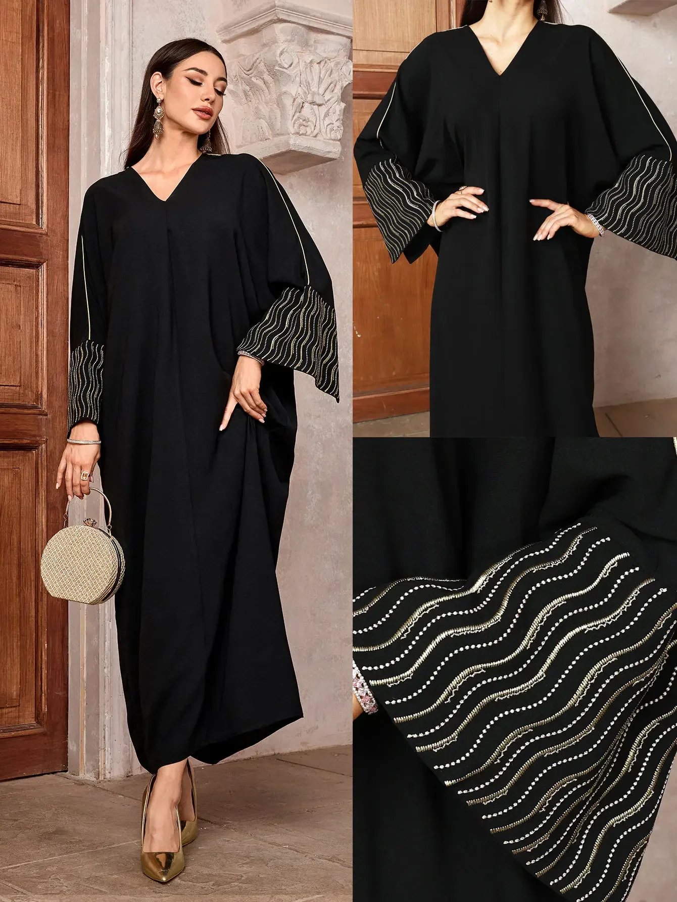 عباية عيد مسلمة للنساء سترة مطرزة رداء طويل رمضان دبي عبايات قفطان إسلام فساتين جلابية للعيد 2026