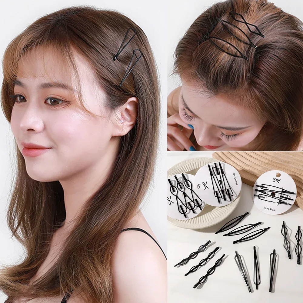 1/20Pcs Simple Black Hairpins for Women Barrettes Headwears Girls BB Clips Headdress Barrettes Korean Hair Styling Accessories