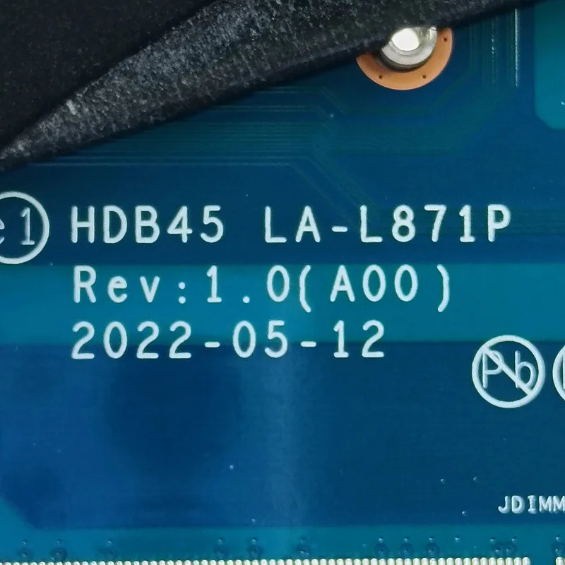 Scheda madre LA-L871P per scheda madre del computer portatile DELL Latitude 5431 con CPU I5/I7-12th Gen completamente testata al 100% funzionante bene