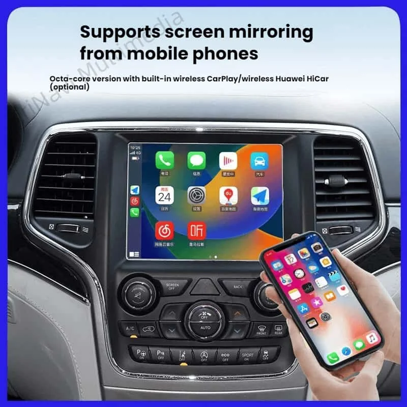 For 2014-2017 Jeep Grand Cherokee Android 11 Car Radio GPS Navigation Bluetooth WiFi Touch Screen Multimedia Player Head Unit