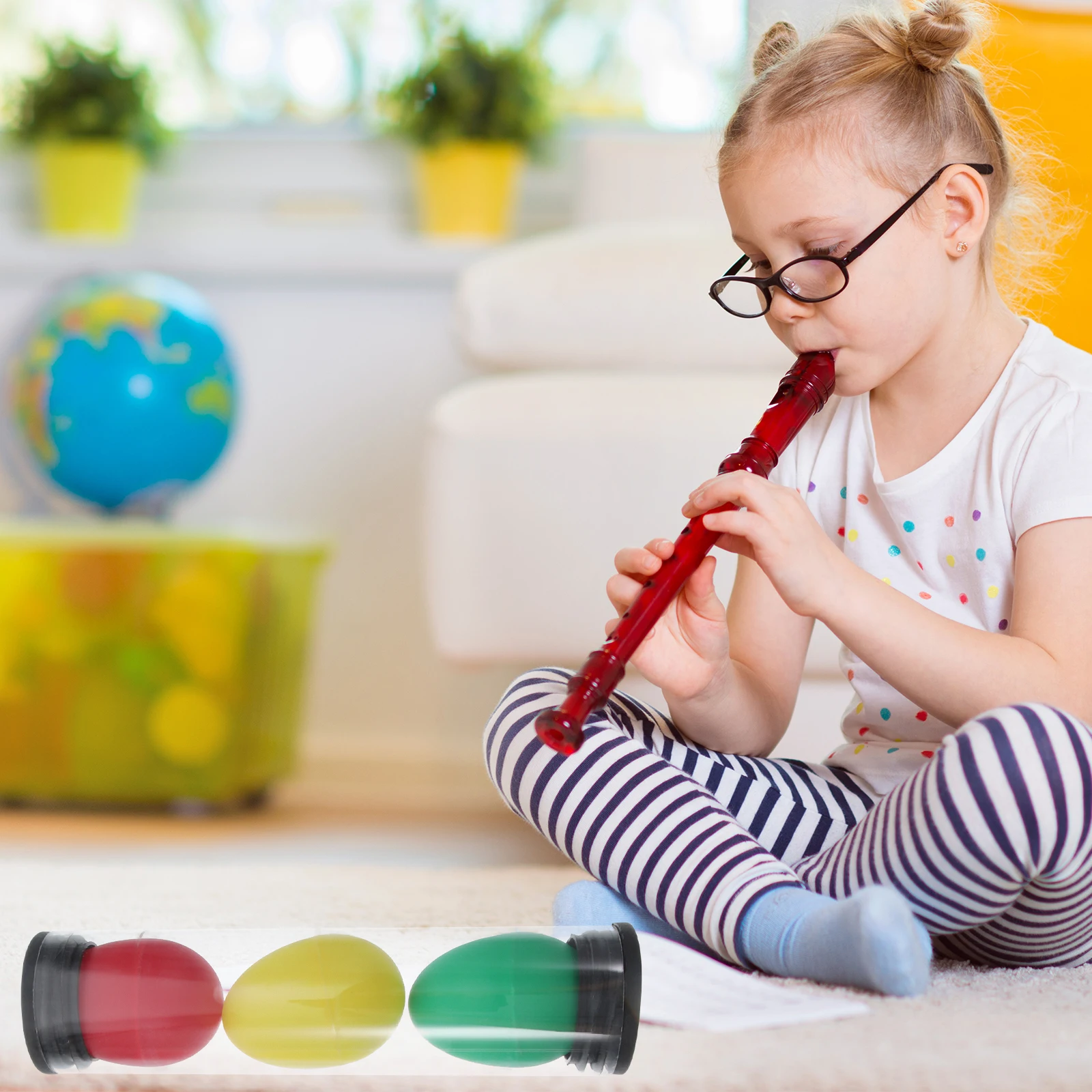 

2 Sets Sand Cone Percussion Instrument Musical Instruments Egg Rhythm Maracas Child