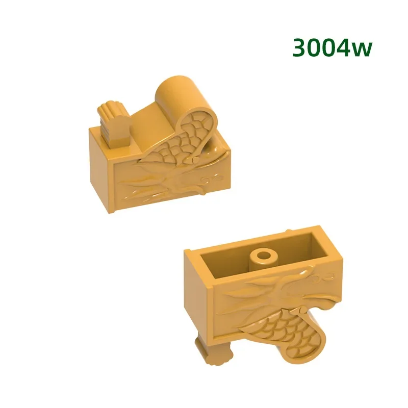 MOC 10PCS 특수 2 홀 수도꼭지 3004W 빌딩 블록 세트 하우스 성 벽 인클로저 입자 DIY 장난감 어린이 생일 선물