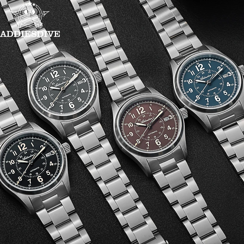 ADDIESDIVE Orologi automatici da uomo NH35 Vetro zaffiro Orologio da polso in acciaio con rivestimento AR BGW9 Orologio da uomo impermeabile luminoso