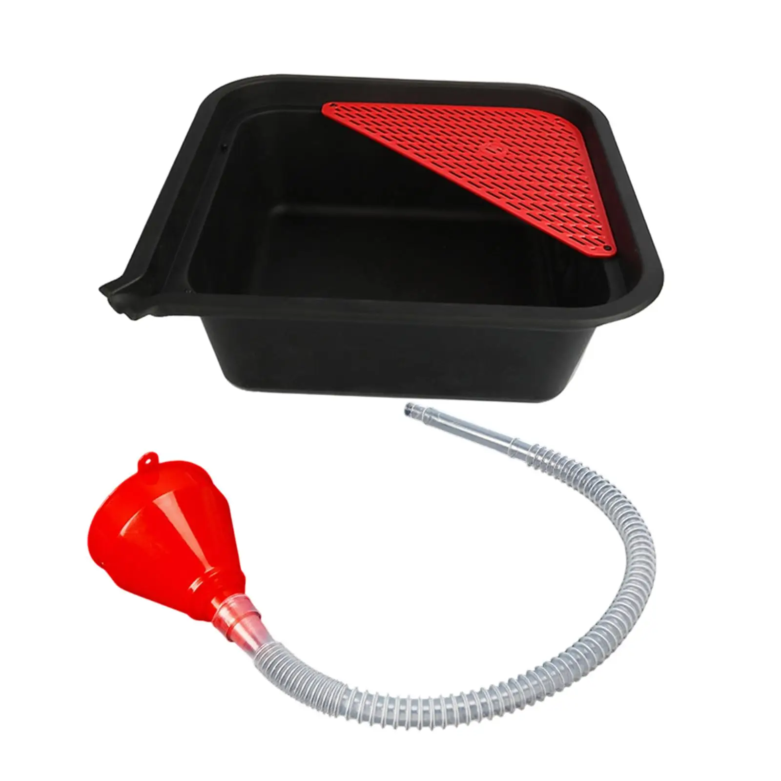 

Универсальный поддон для сбора отработанного масла с воронкой, 9 л, для эффективного сбора жидкостей при авторемонте