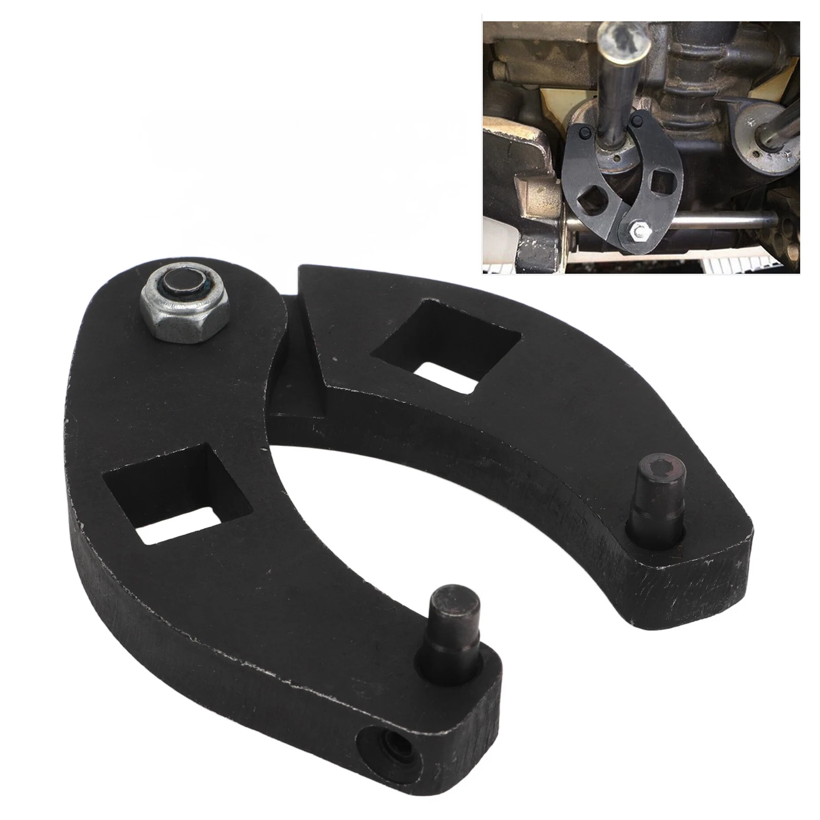 

7463 Adjustable Gland Nut Wrench Carbon Steel Rust Proof Shockproof for Agricultural Loaders Compact Tractor Loaders