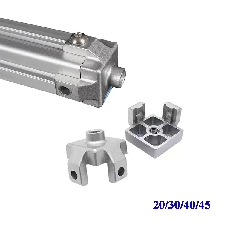 2pcs Aluminum Profile Foot End Connection Block 2020 3030 4040 4545 M8 M10 M12 End Caster Foot Wheel Cup Fixing Block