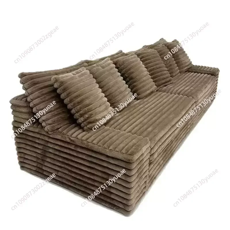 

Modern luxury home corduroy cloth box vacuum living room sofa set