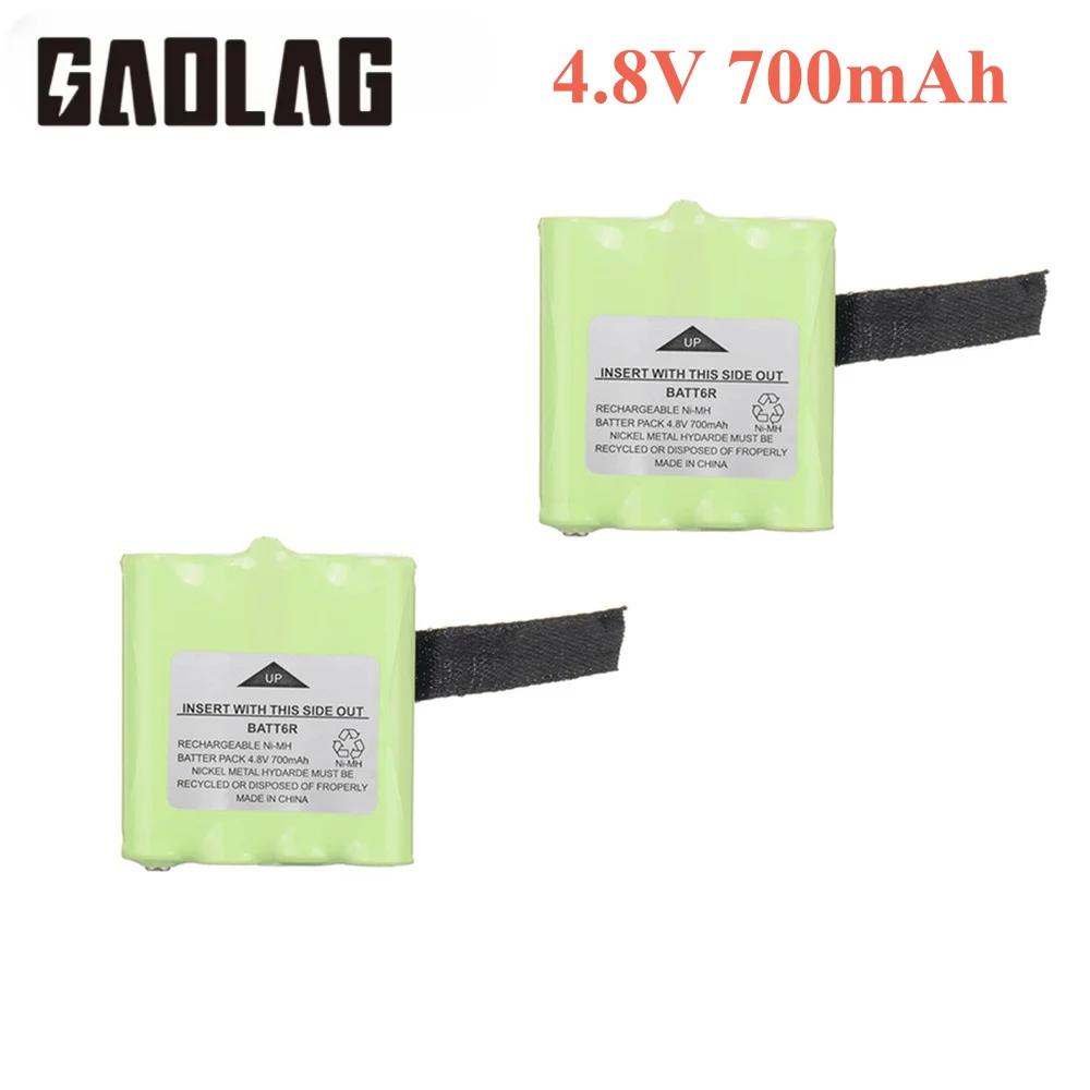 4.8V 700MAH NI-MH Rechargeable 2 Way Radio Battery for Midland BATT6R BATT-6R Battery 4.8v 1pcs to 10pcs for BATT6R