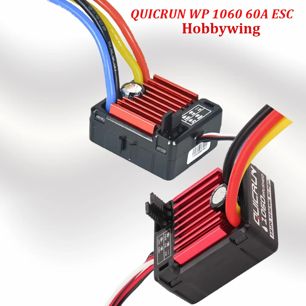 오리지널 Hobbywing 자동차 방수 브러시 ESC, BEC 포함, 1:10 자동차 방수에 적합, 60A 1060 ESC