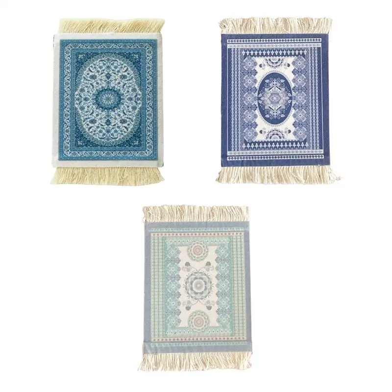 ABNL Mini Persian Woven Coasters Carpet Pattern Coaster Dining Table Decoration Technology
