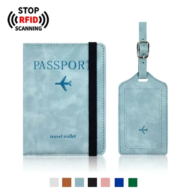 Travel Passport and Card Holder with RFID Blocking