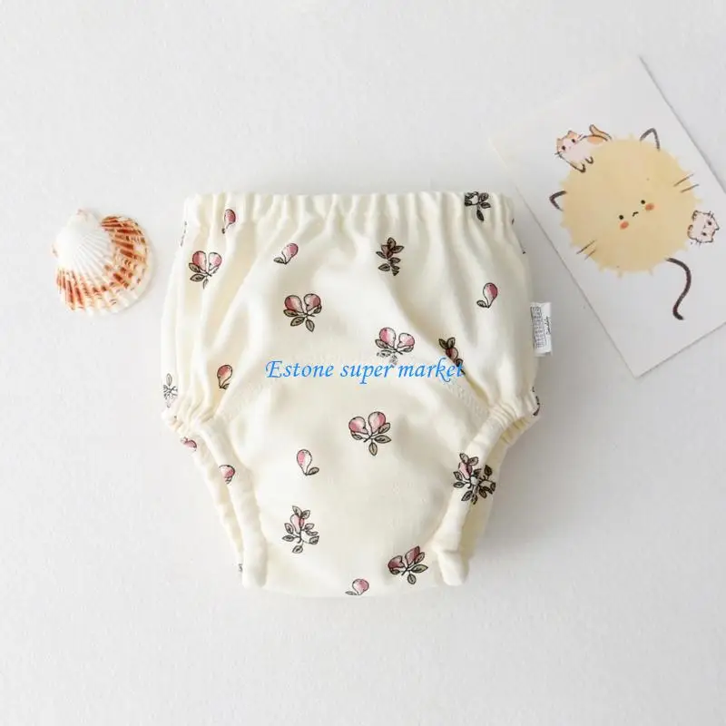 090B Tã Quần Short In Hình Đáng Yêu Tã Trẻ Sơ Sinh 4 Lớp Thấm Nước Tiểu