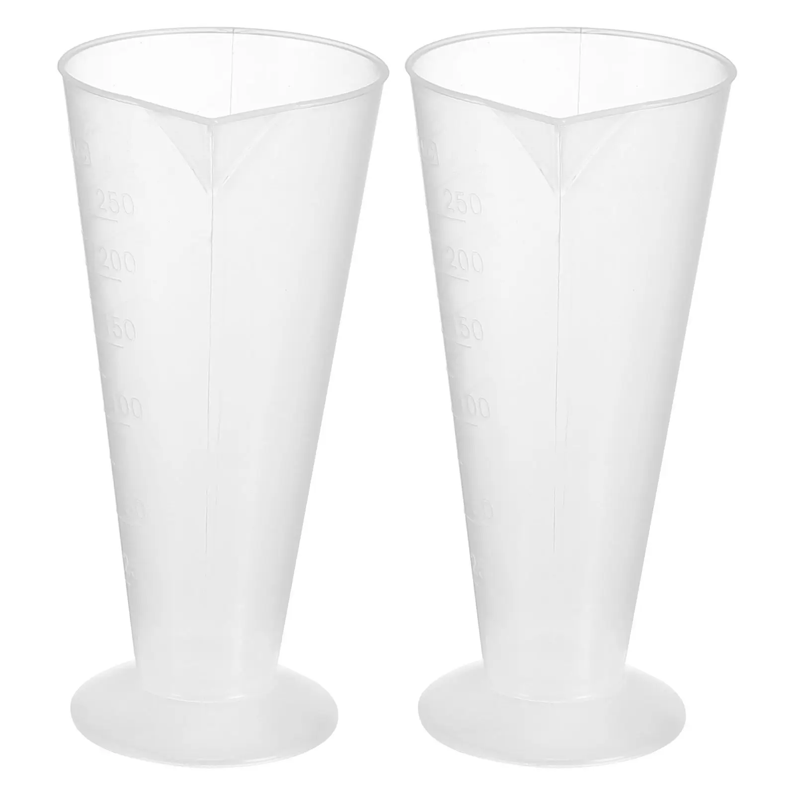 

2 pcs Kitchen Baking Measuring Cups Portable Plastic Transparent Scales Laboratory Jugs Easy Read Markings Multipurpose