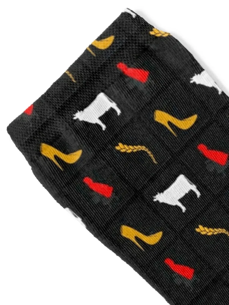 Cow, cape, hair and slipper Socks men cotton high quality designer Climbing snow Socks Women's Men's