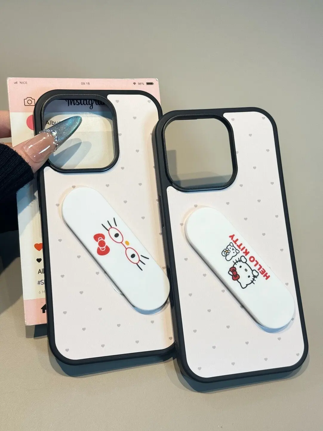 

Корейский нишевый полноэкранный чехол для телефона с кронштейном для iPhone 16, 15, 14, 13, 12, 11 PRO MAX MINI PLUS, мультяшный чехол с защитой от падения