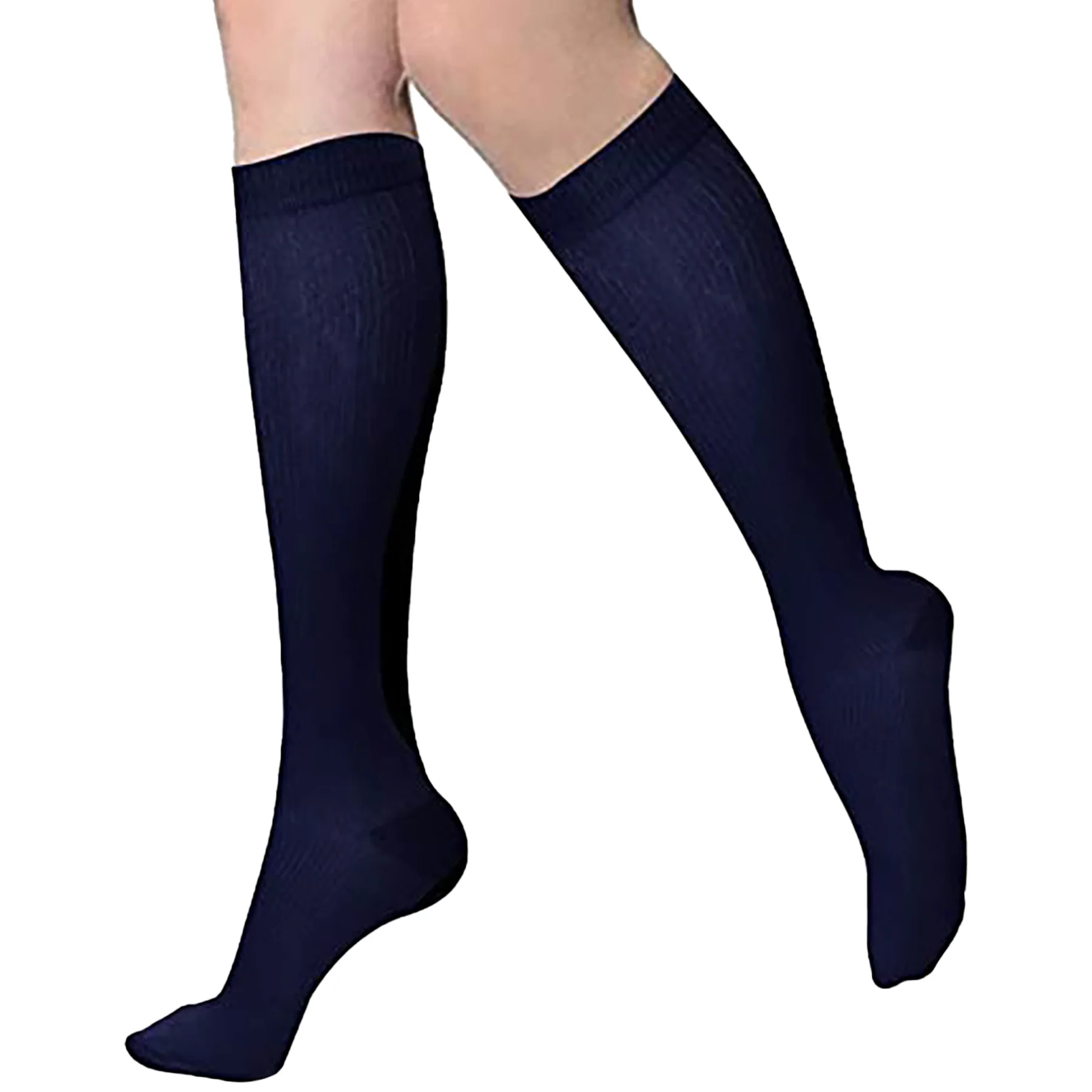 Compression Socks for Women and Men(3 Pairs) Blue for Running, Athletic, Travel, Improve Circulation for Varicose Veins