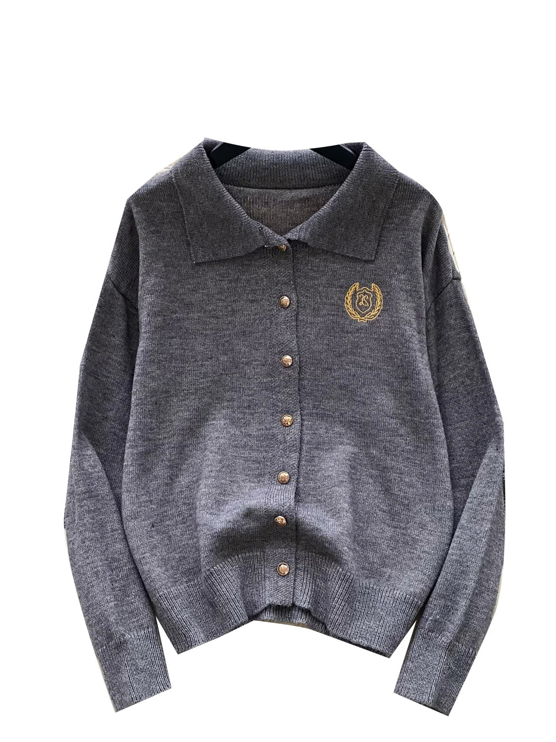 

Casual Knitted Sweater Women's Loose Fit Collared Sle Autumn Winter Warmth Faionable Single Piece Chinese Origin Long Sve