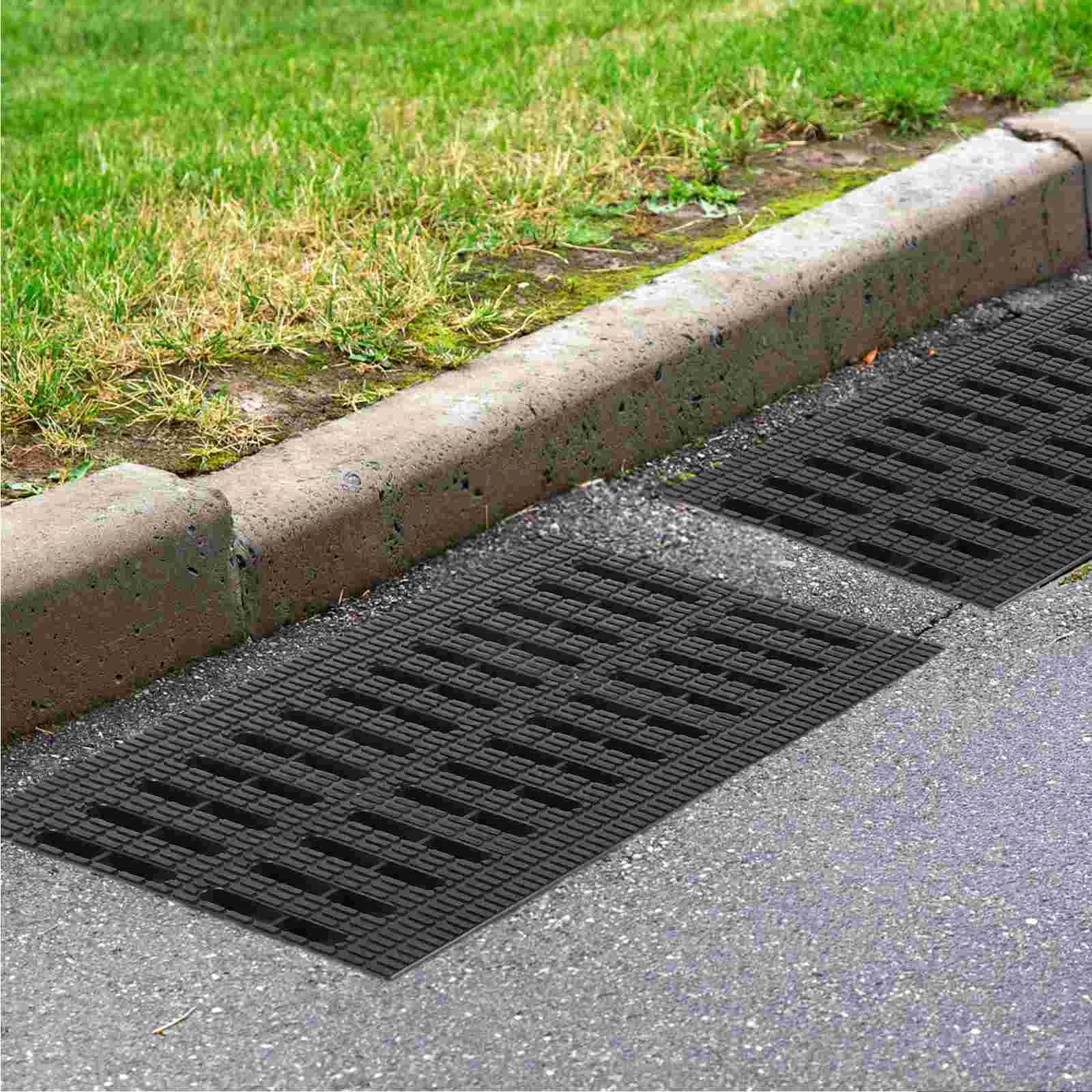 

25x30cm Black Plastic Trench Cover Grate for Kitchen Sewer Outdoor Garden French System Drainage Grates Yard Trench Drain