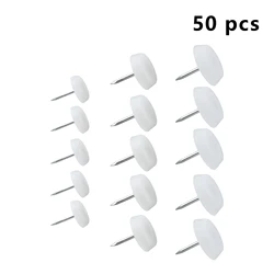 50Pcs Furniture Feet Glide Nail Chair Table Leg Protector Pads Moisture-proof Glide Skid Nail Floor Protector 14/18/20mm
