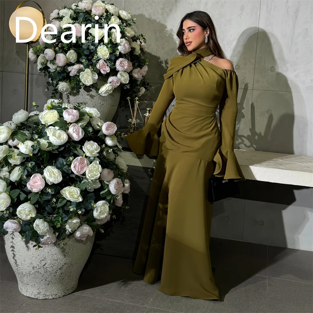 Customized Formal Gown Dearin Asymmetrical A-line Floor Length Skirts Bespoke Occasion Dresses Evening Prom Dress Saudi Arabia